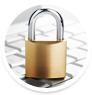 Padlock on Top of Laptop Keyboard Image